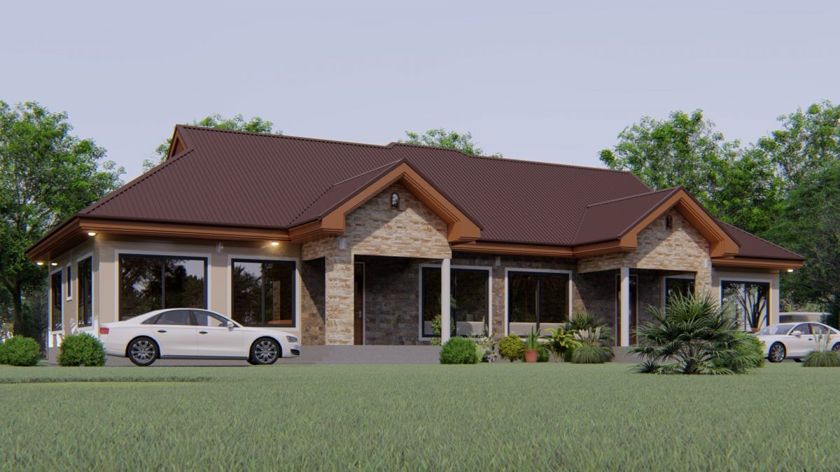 House Plan ID-16831, 3 bedrooms, 4672+2323 bricks and 180 corrugated | System 360