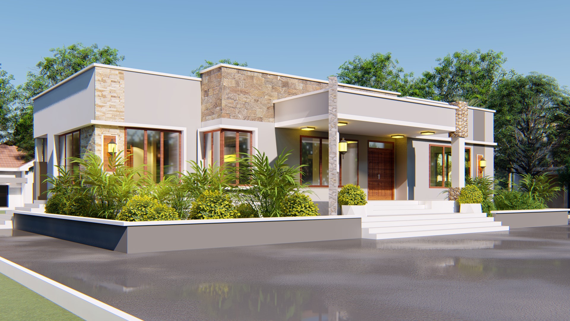 House Plan ID-19356, 3 bedrooms, bricks and corrugated | makazi.network