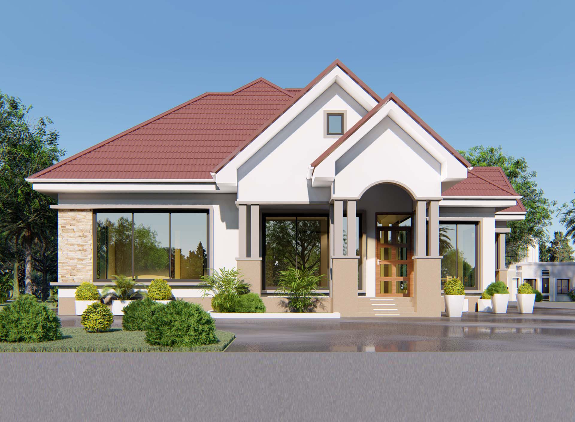 House Plan ID-20968, 4 bedrooms, 4923+2448 bricks and 189 corrugated | Makazi Designs