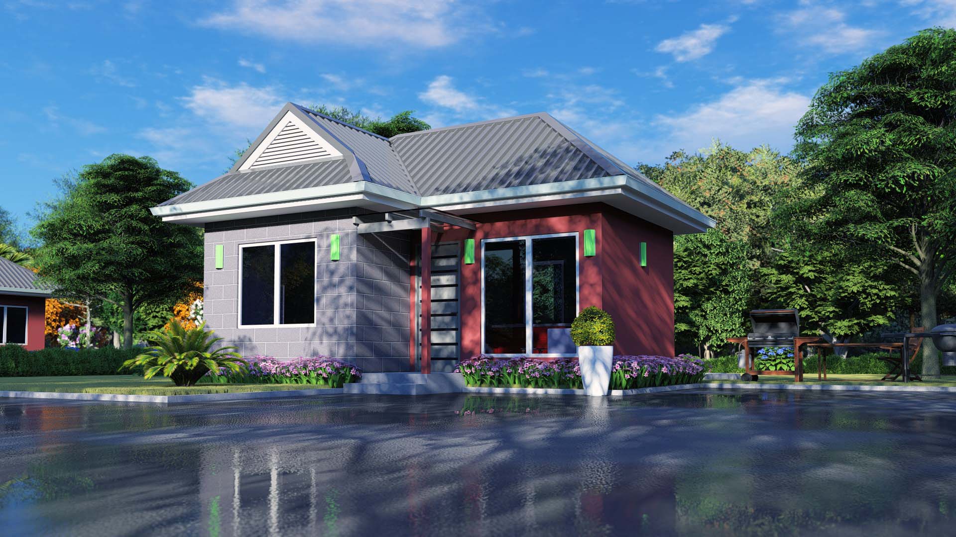 House Plan ID-11264, 1 bedrooms, 698+313 bricks and 25 corrugated | System 360