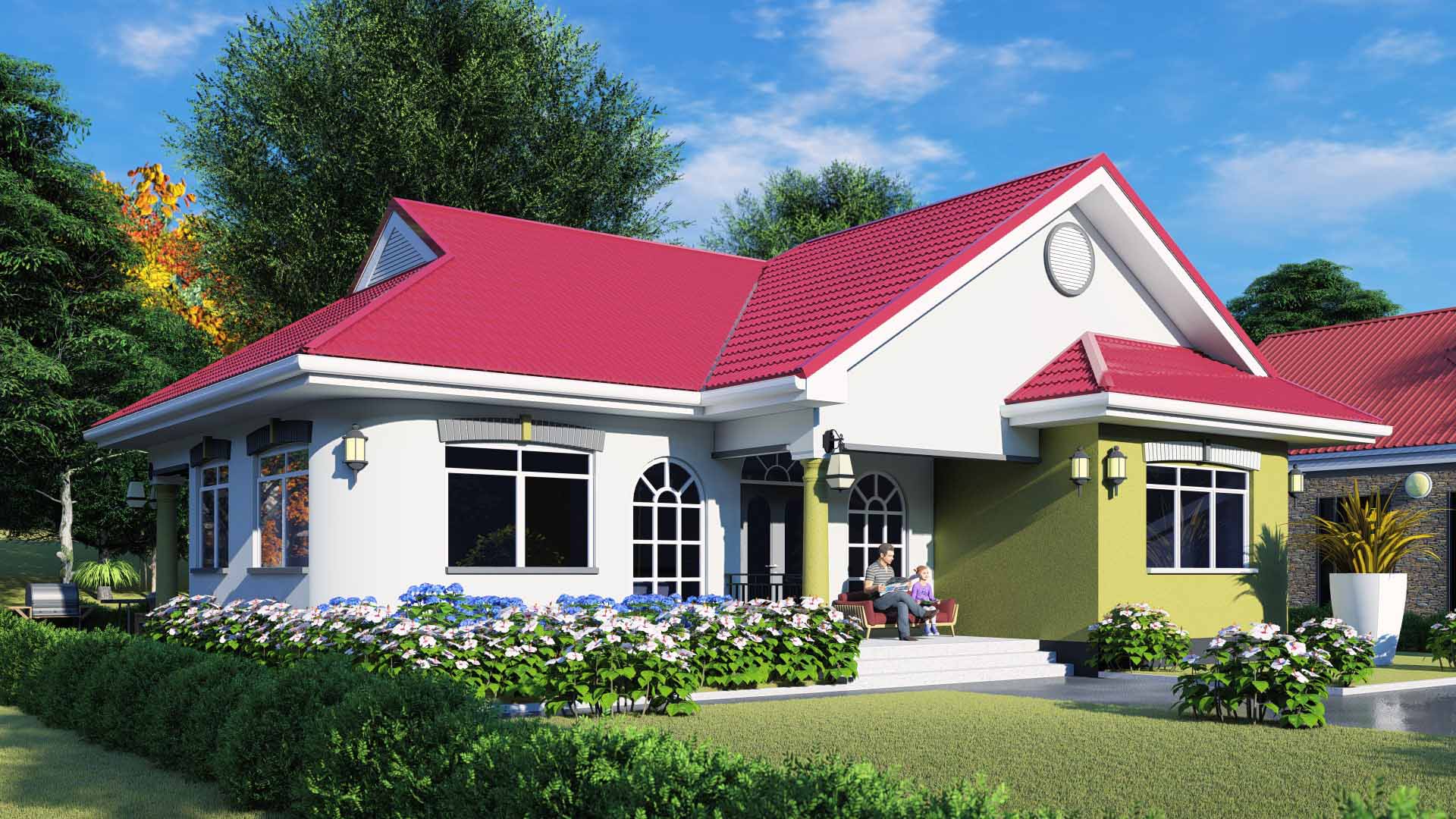House Plan ID-14023, 4 bedrooms, 2112+1211 bricks and 112 corrugated | Makazi Network