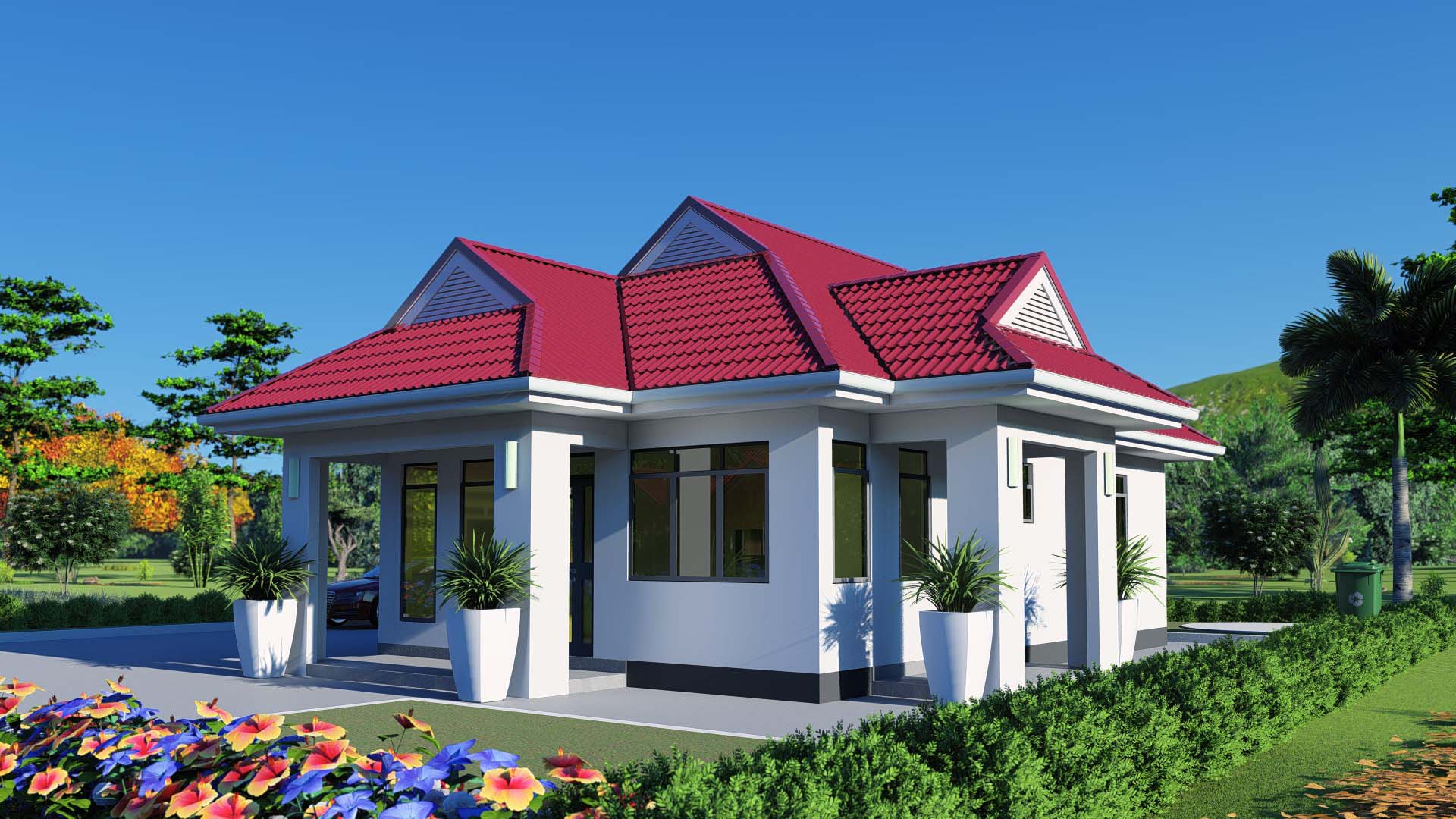 House Plan ID-7823, 3 bedrooms, 1200+645 bricks and 65 corrugated | Makazi Network