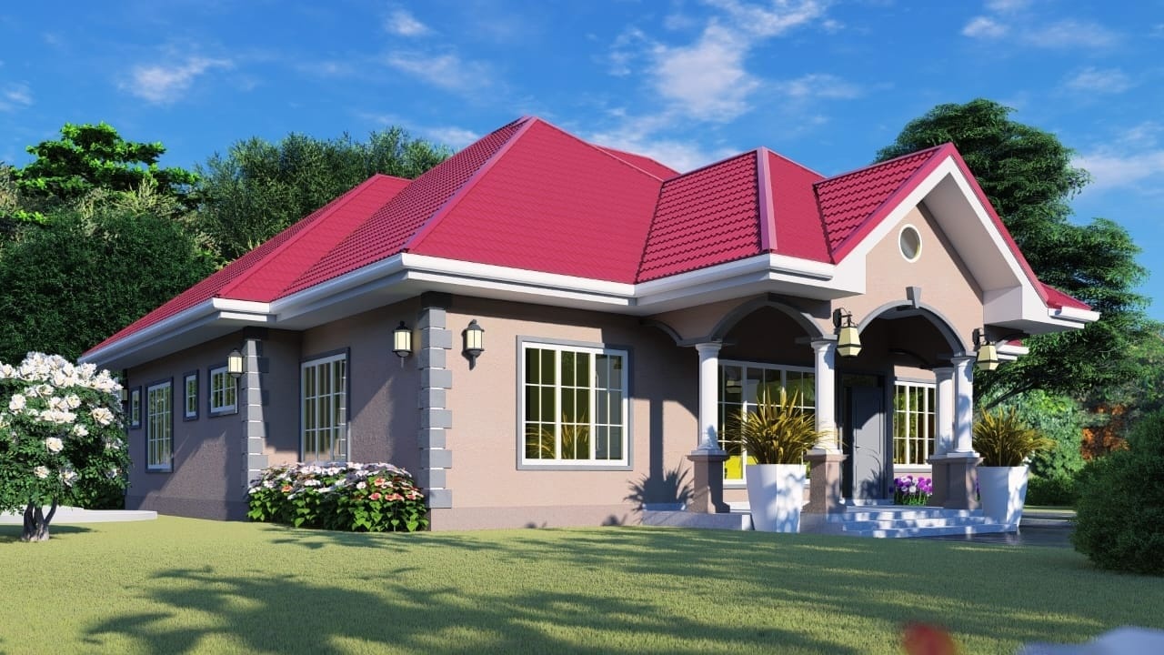 House Plan ID-13488, 4 bedrooms, bricks and corrugated | makazi.network