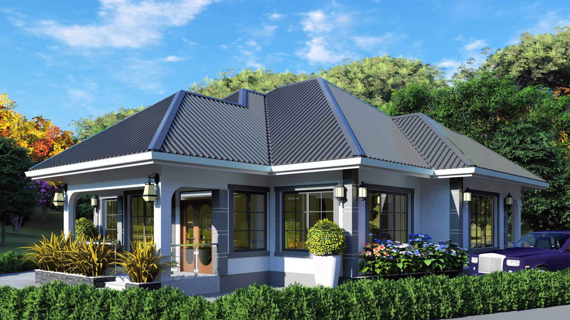 House Plan ID-27442, 3 bedrooms, 2775+1380 bricks and 136 corrugated | Makazi Network