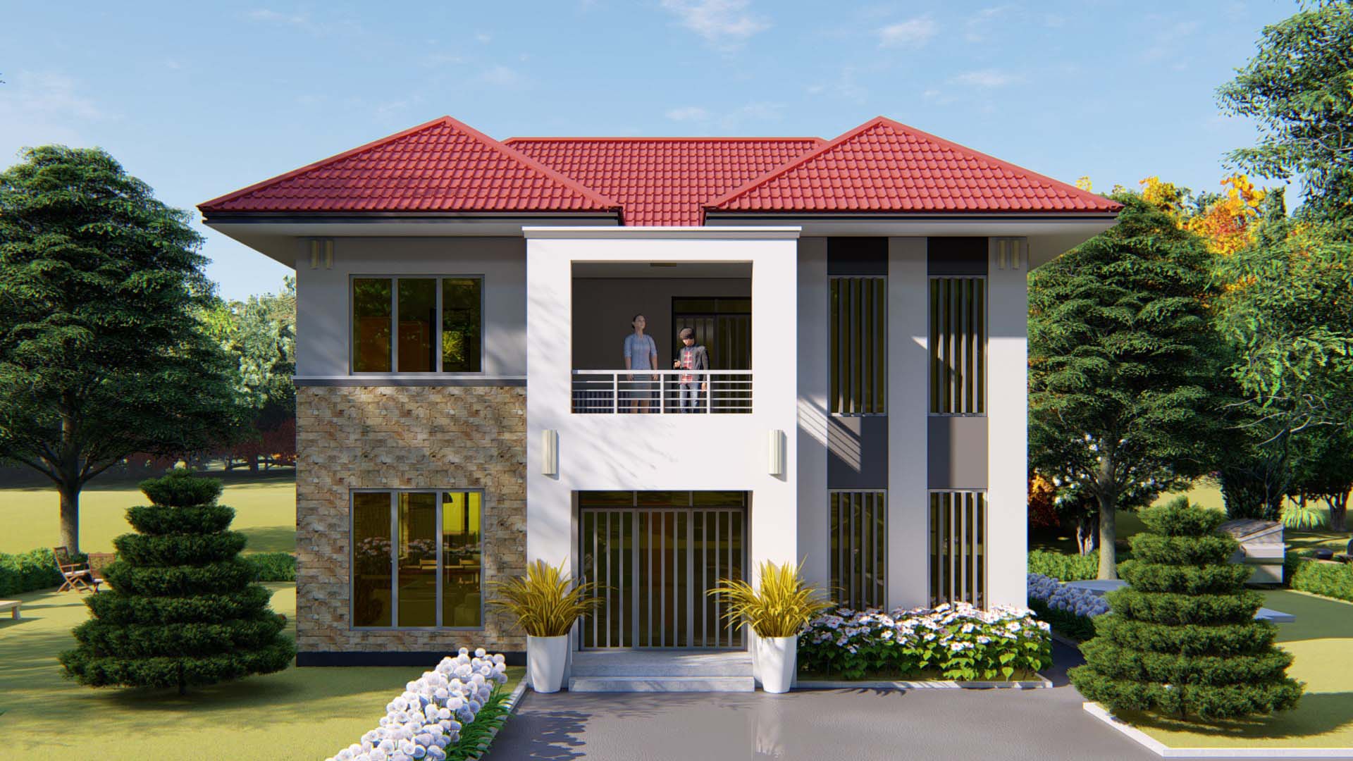 House Plan ID-11075, 4 bedrooms, 4683+901 bricks and 77 corrugated | System 360