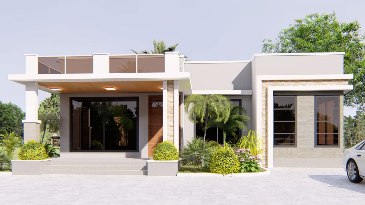 House Plan ID-16416, 4 bedrooms, 5005+1869 bricks and 95 corrugated | System 360