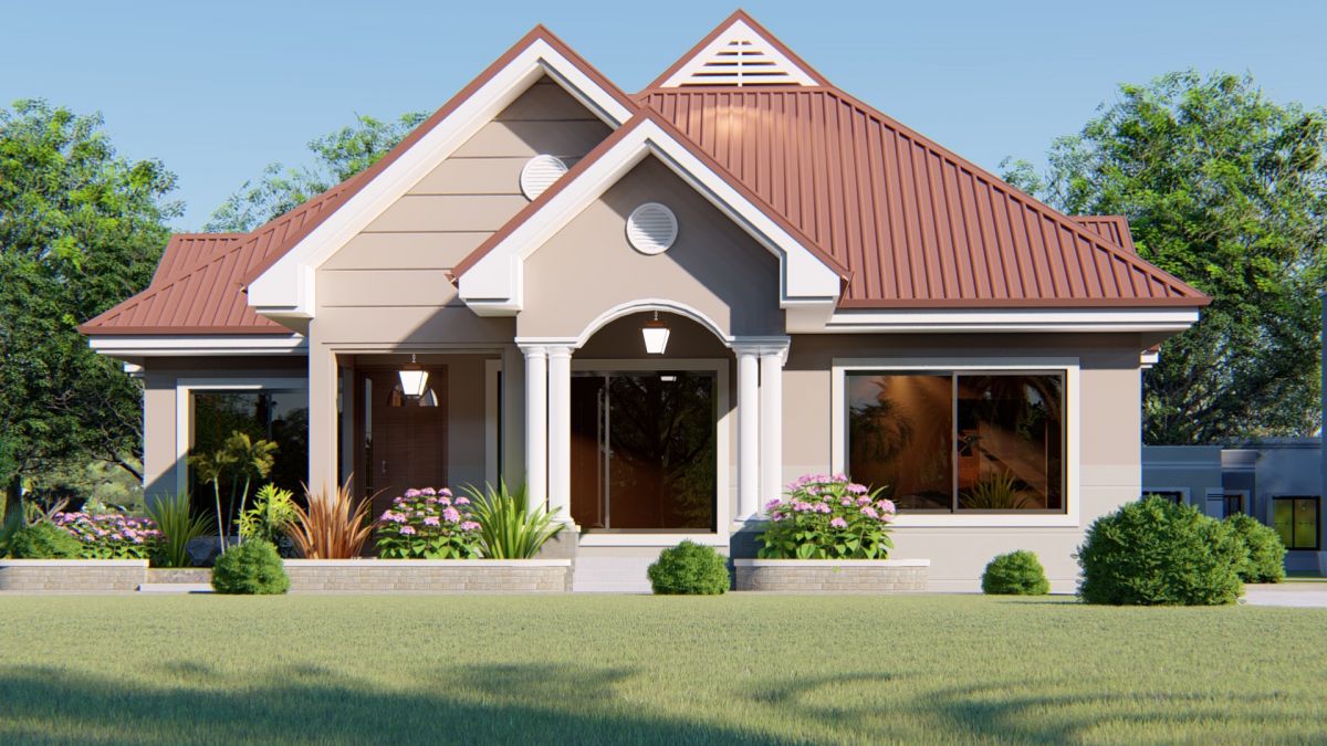 House Plan ID-16443, 3 bedrooms, 3401+1691 bricks and 131 corrugated | System 360