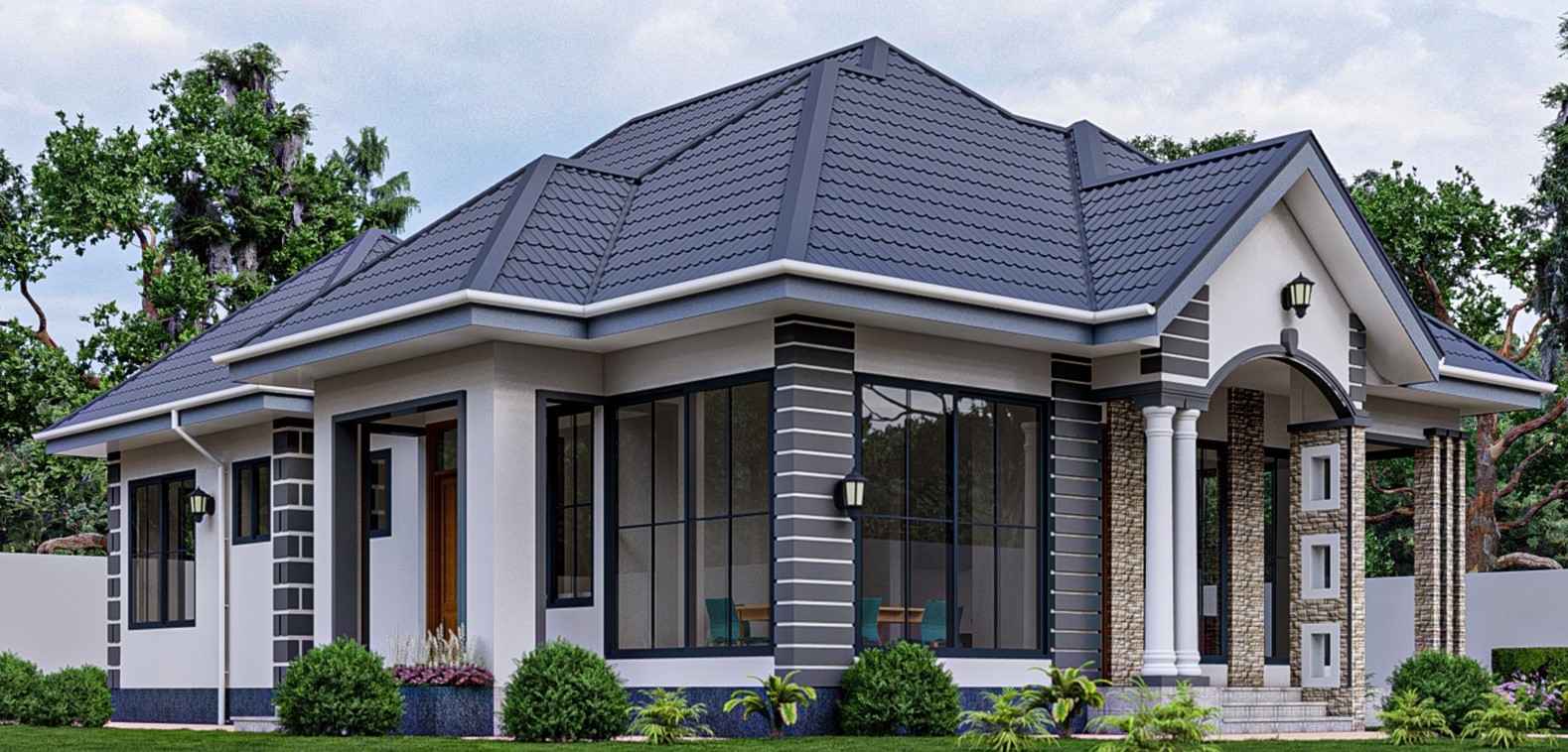 House Plan ID-28177, 3 bedrooms, 2200+1100 bricks and 85 corrugated | System 360