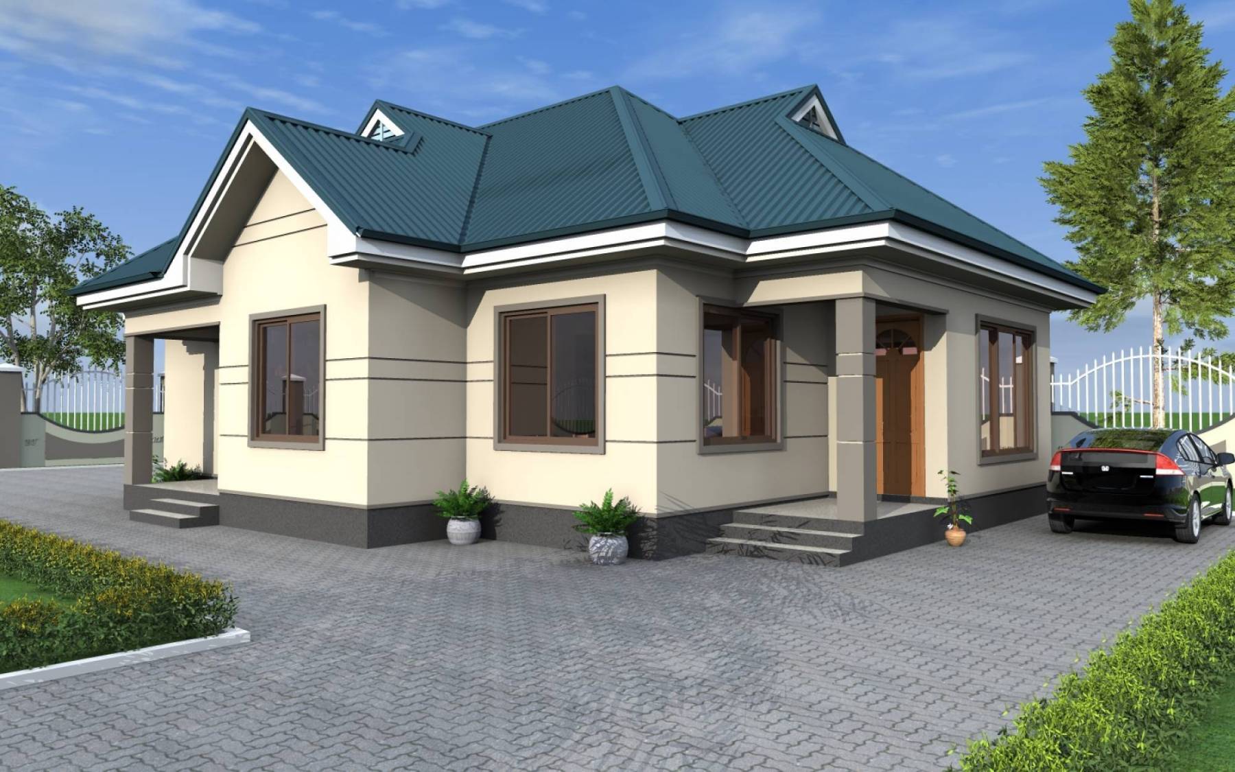 House Plan ID-16961, 3 bedrooms, 2431+1209 bricks and 93 corrugated | System 360