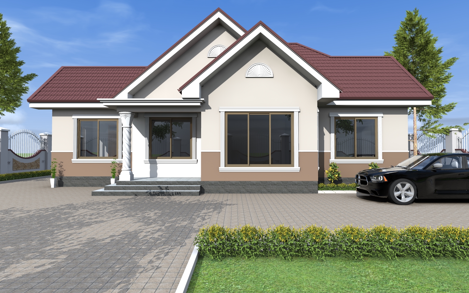 House Plan ID-17192, 3 bedrooms, 2757+1371 bricks and 106 corrugated | Ujenzi 360 TZ