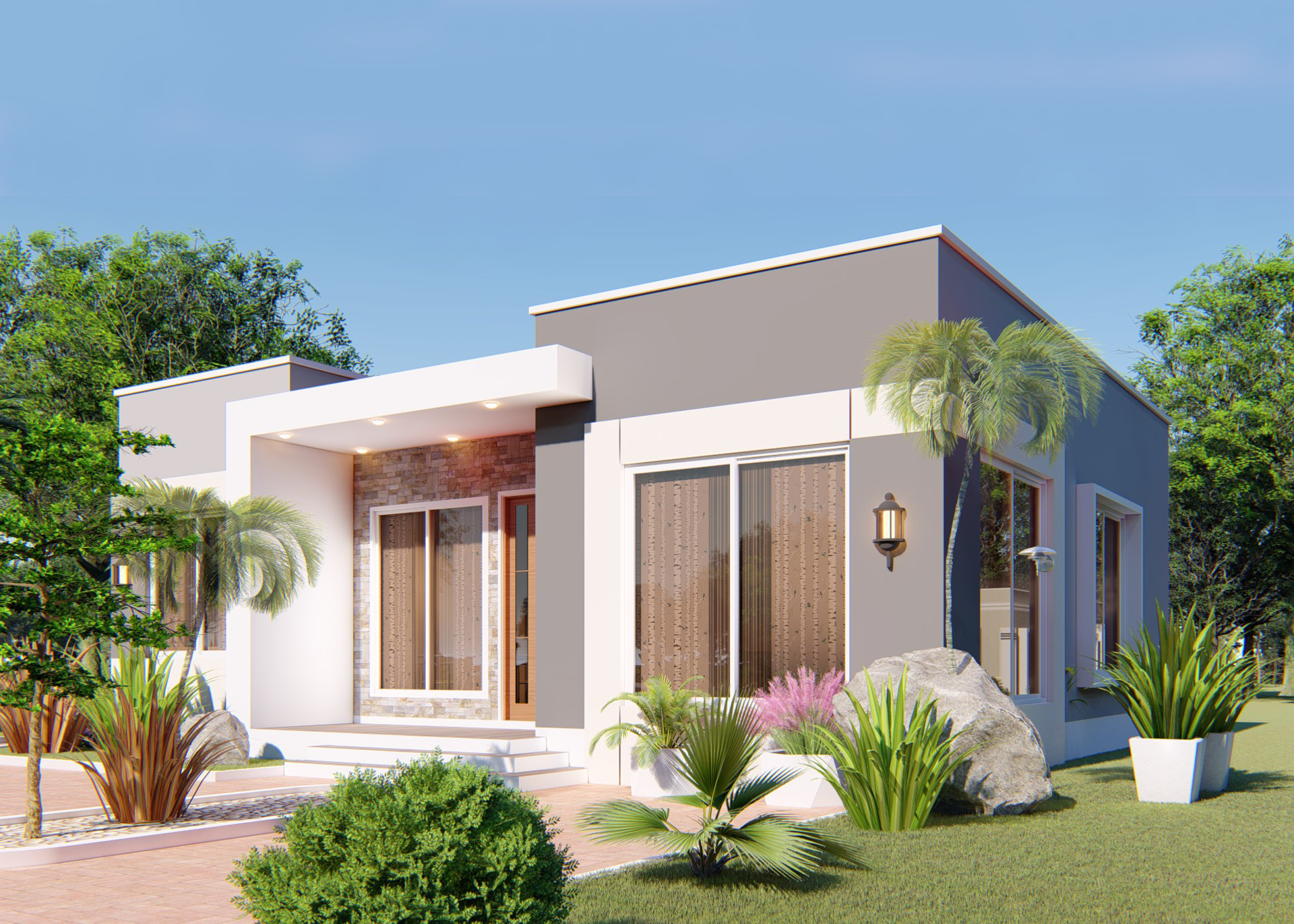 House Plan ID-19172, 3 bedrooms, 2827+1048 bricks and 48 corrugated | System 360