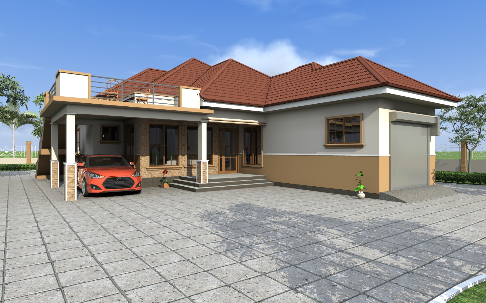 House Plan ID-17046, 4 bedrooms, 3862+2214 bricks and 142 corrugated | System 360