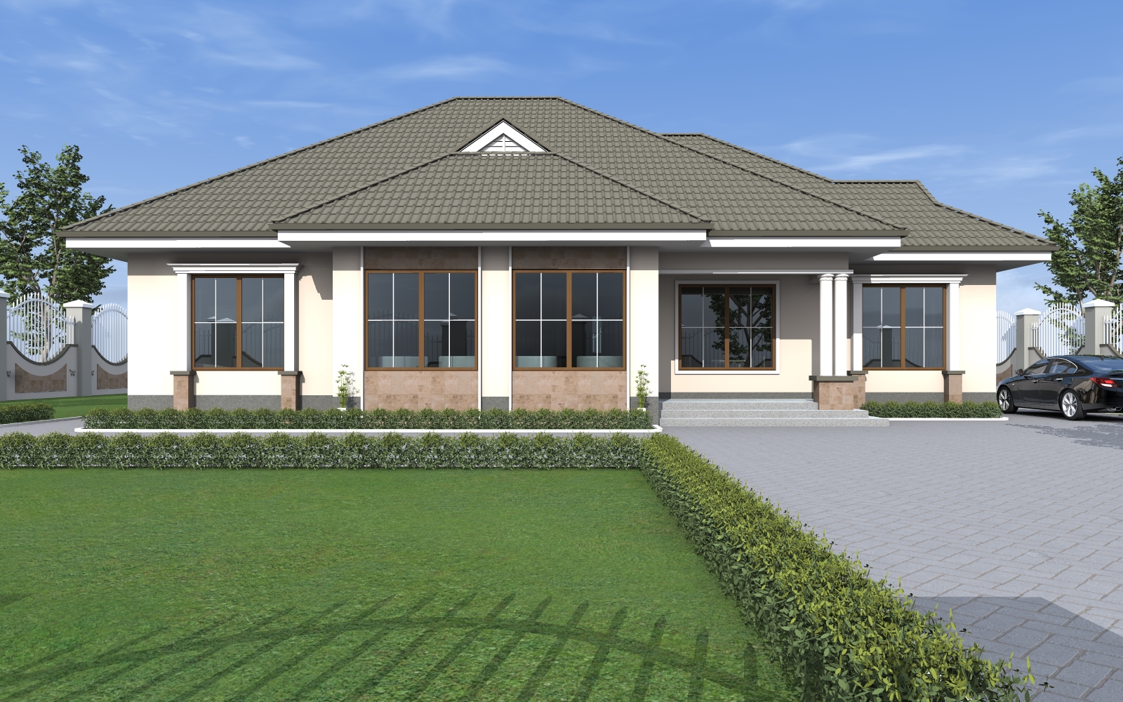 House Plan ID-17536, 4 bedrooms, 2065+4153 bricks and 160 corrugated | System 360