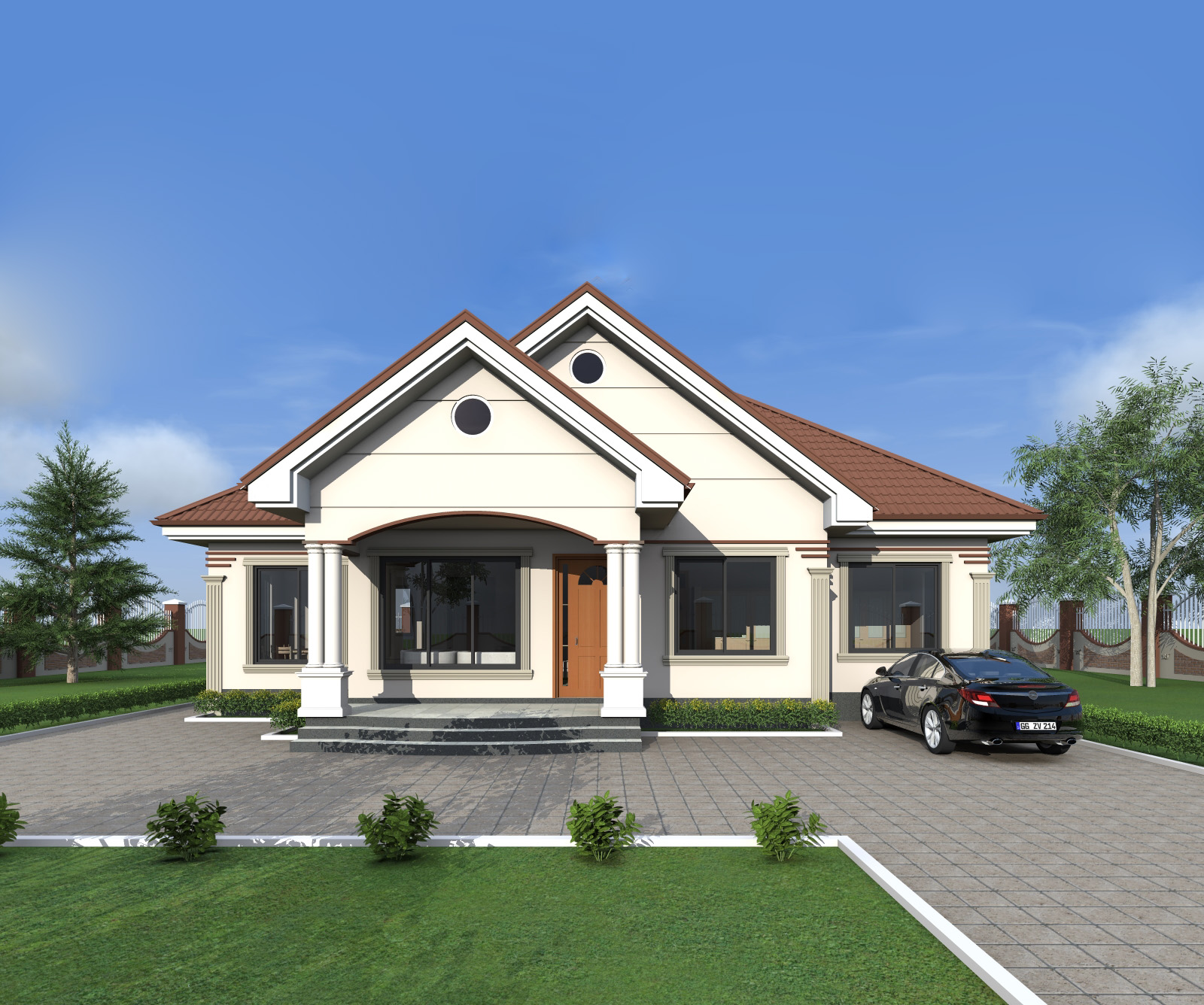 House Plan ID-18272, 4 bedrooms, 3419+1700 bricks and 131 corrugated | System 360