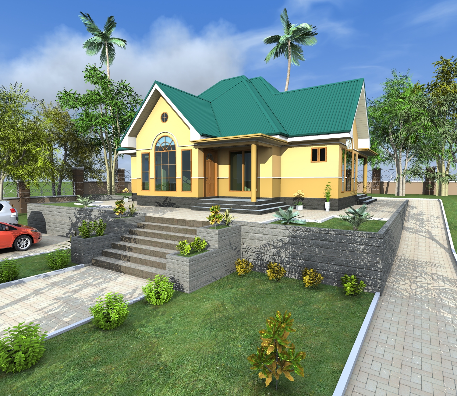 House Plan ID-17077, 4 bedrooms, 2954+1469 bricks and 114 corrugated | System 360