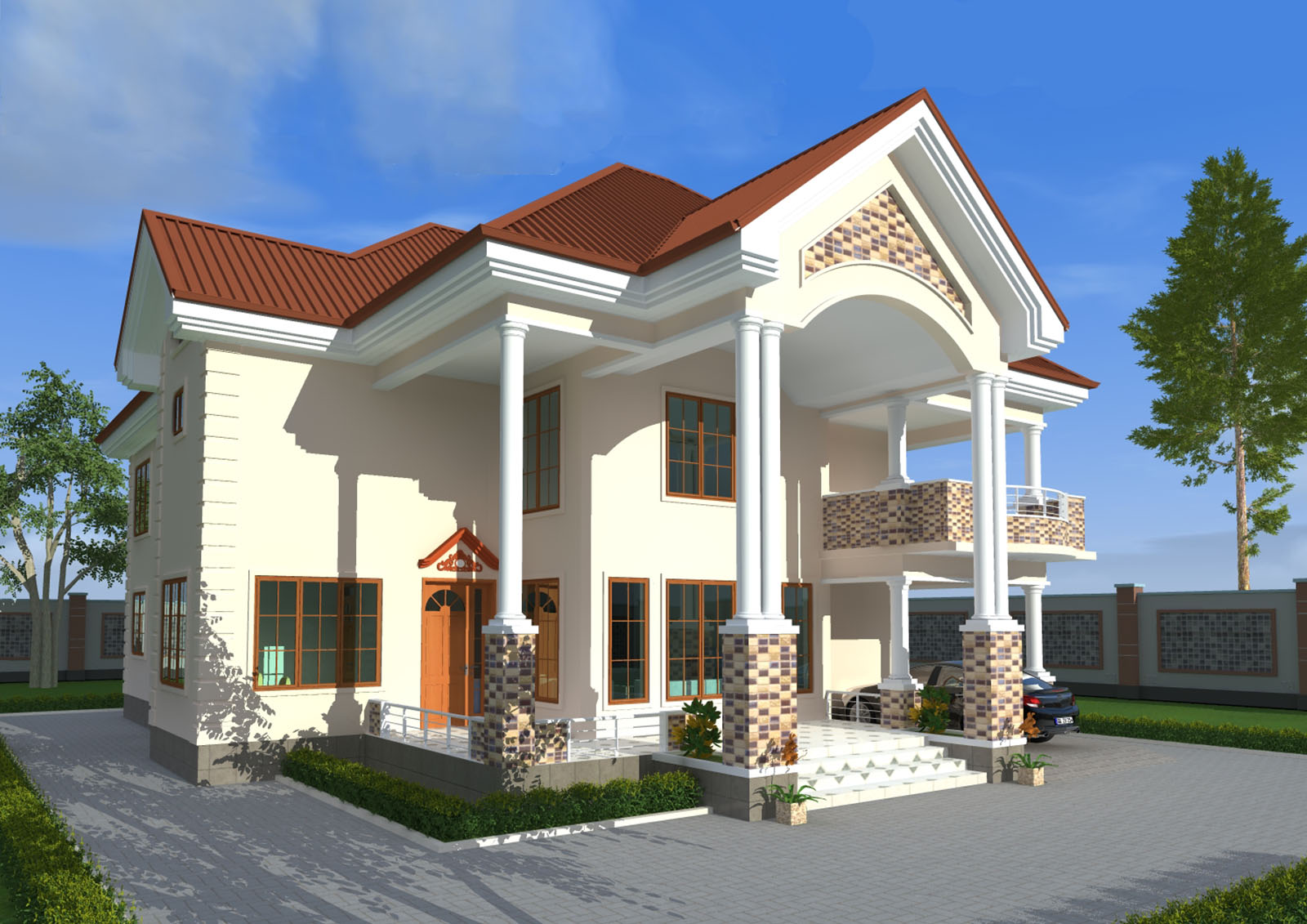 House Plan ID-17562, 4 bedrooms, bricks and corrugated | makazi.network